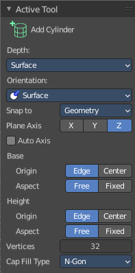 Add Cylinder
