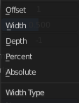 Width type