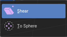 Shear and To Sphere Tools Group