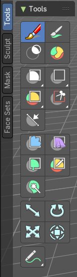 Tool Shelf - Mesh - Sculpt Mode
