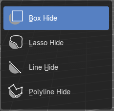 Box / Lasso / Line / Polyline Hide Group