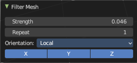 Adjust Last Operator Filter Mesh
