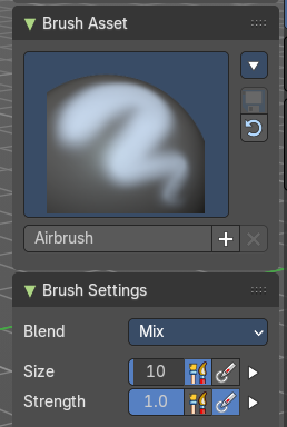 Brushes settings