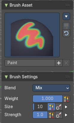 Brushes settings
