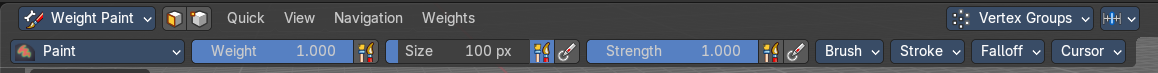 Brushes settings