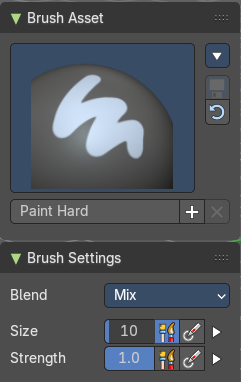 Brushes settings