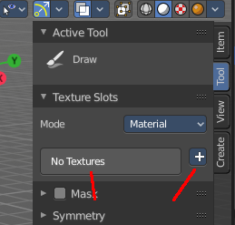 Tool Shelf - Mesh - Texture Paint Mode