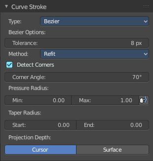 Curve Stroke Panel