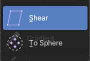 Shear / To Sphere Tools group