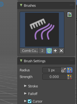 Brush settings