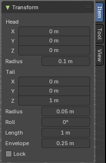 Armature objects Edit Mode