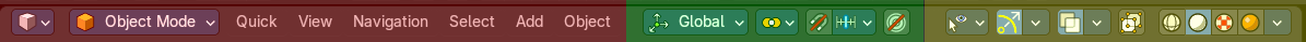 Top bar tools arrangement