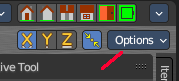 Mesh Object - Options Panel