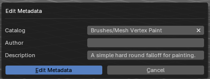 Edit Metadata