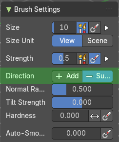 Brush Settings Panel - Draw Sharp brush