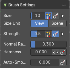 Brush Settings Panel - Nudge brush