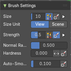 Brush Settings Panel - Density brush