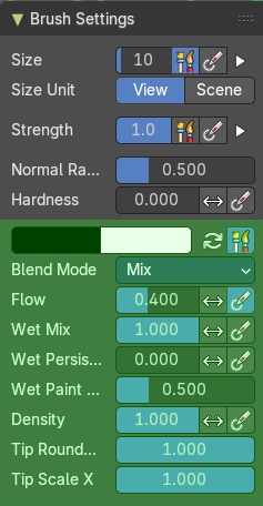 Brush Settings Panel - Blend Soft brush