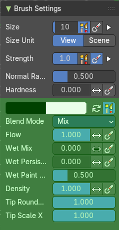 Brush Settings Panel - Paint Soft brush