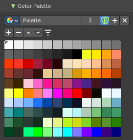 Brush Settings Panel - Color Palette Sub panel