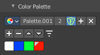 Brush Settings Panel - Color Palette Sub panel