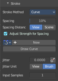 Stroke Panel with Stroke method Curve