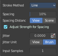 Stroke Panel with Stroke method Line
