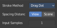 Stroke Panel with Stroke method Drag dot