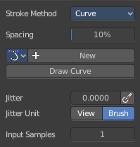 Stroke Panel with Stroke method Curve