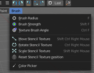 Brush Mapping with mapping method Stencil