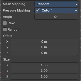 Brush Mapping with mapping method Random
