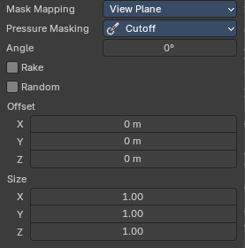 Brush Mapping with mapping method View Plane