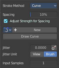 Stroke Panel with Stroke method Curve