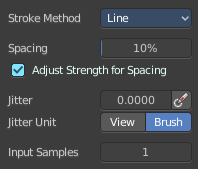 Stroke Panel with Stroke method Line
