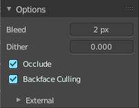 Options Panel