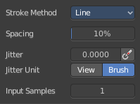 Stroke Panel with Stroke method Line