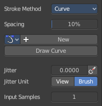 Stroke Panel with Stroke method Curve