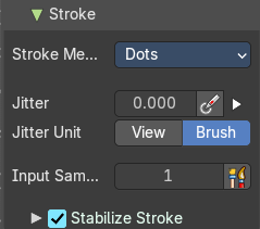 Stroke Panel with Stroke method dots