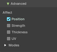 Advanced subpanel