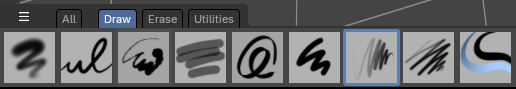 Brush Settings Panel - Draw brushes