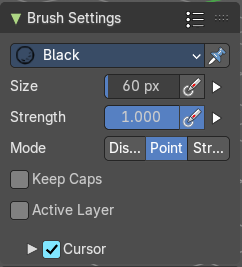 Brush Settings Panel - Erase