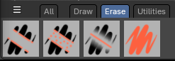 Brush Settings Panel - Erase