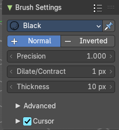 Brush Settings Panel - Fill