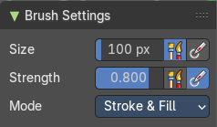 Brush Settings Panel - Paint brush