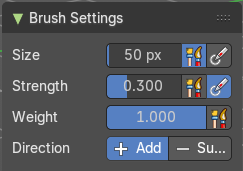 Brush Settings Panel - Paint brush