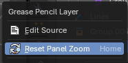 Grease pencil layers right click menu