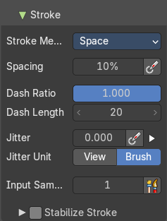 Stroke Sub panel