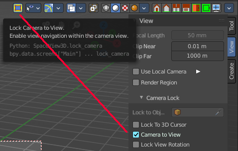 Lock Camera to view