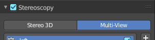 View tab - Stereoscopy Panel