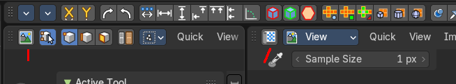 Switch to UV / Image editor